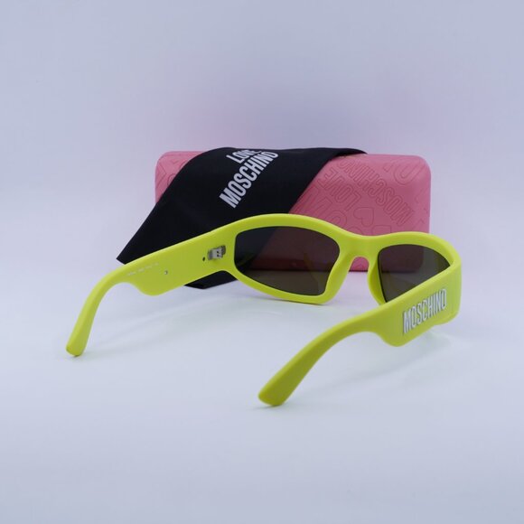 🕶️ New Moschino MOS164/S 04AN QT Sunglasses - Lime Frame, Green Lenses - Picture 11 of 11